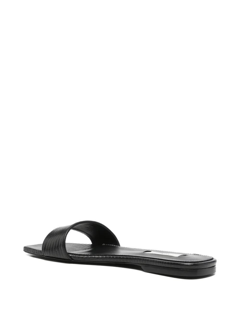 TOTEME lizard-embossed bandeau sandals Zwart