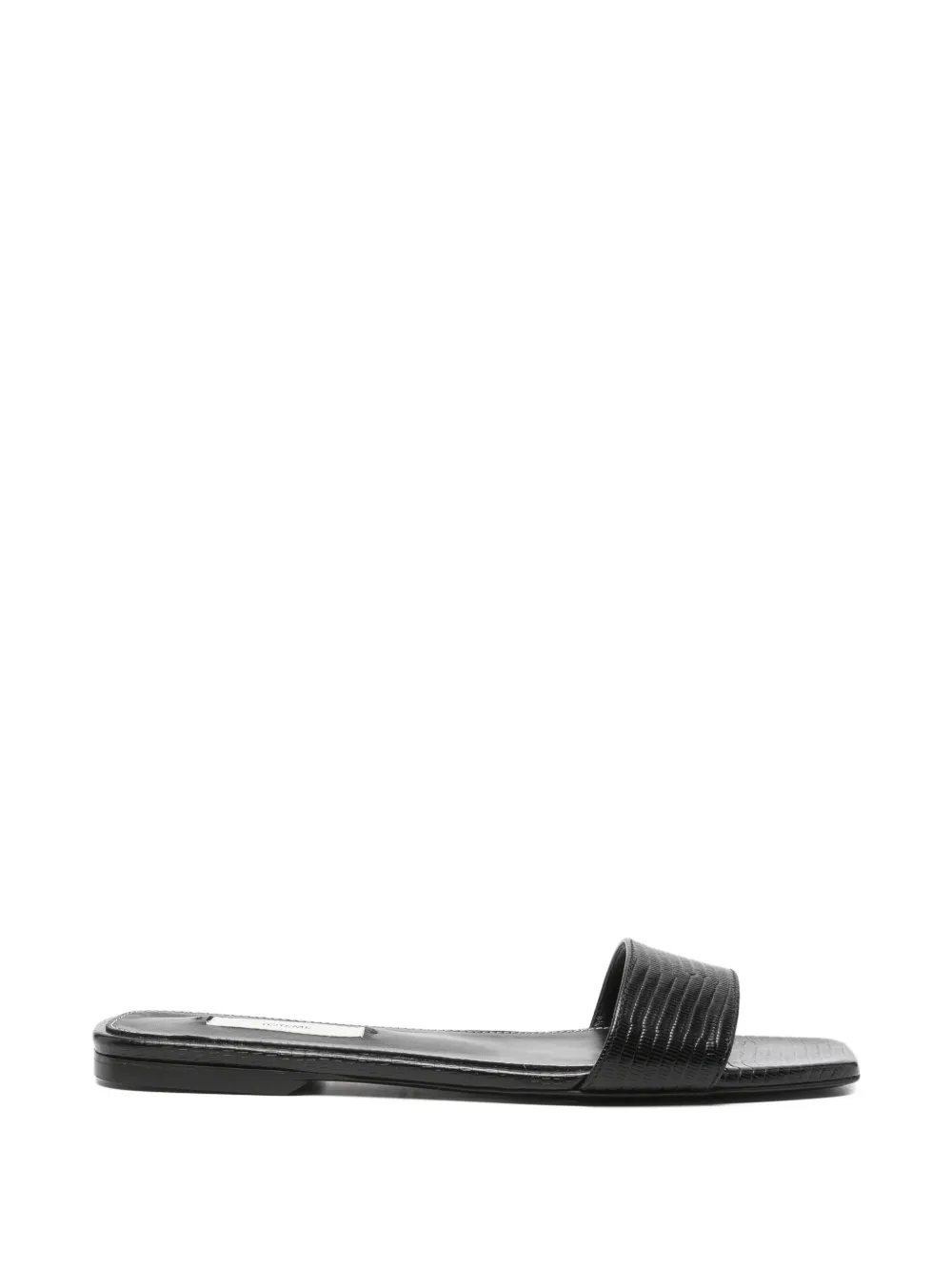 TOTEME lizard-embossed bandeau sandals - Nero
