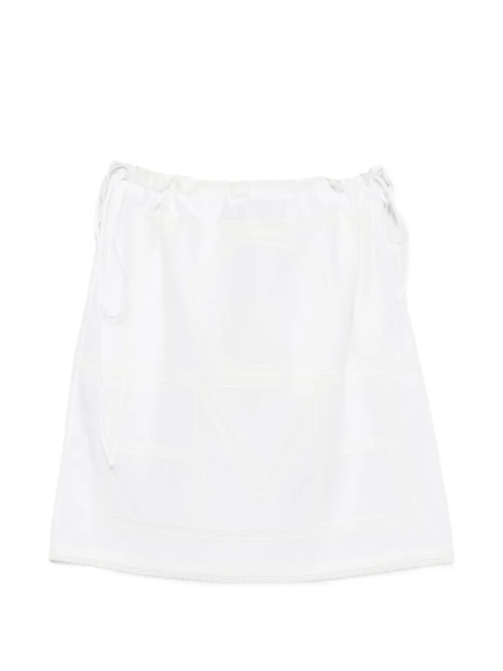 TOTEME Monogram cotton mini skirt - White