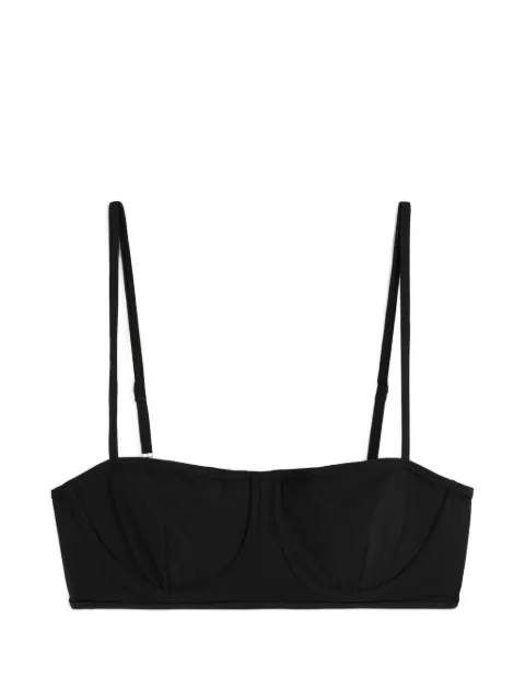 TOTEME balconette bikini top in black
