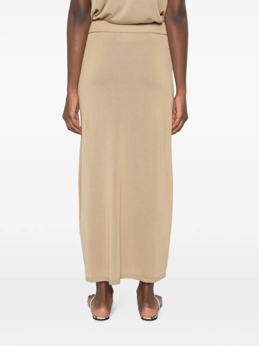 TOTEME Maxi-rok met elastische tailleband Bruin