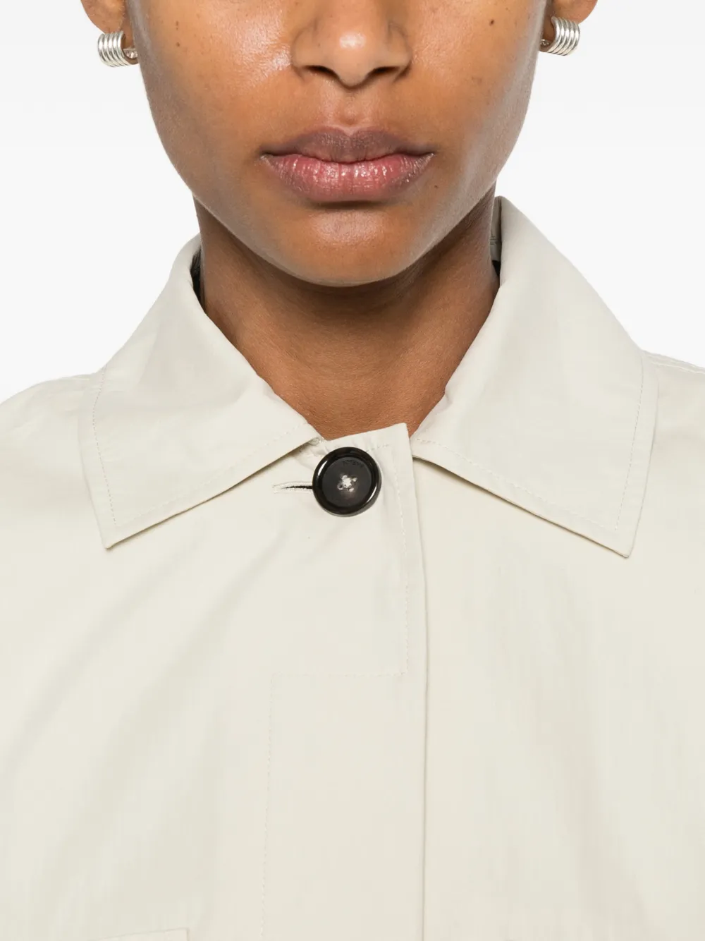 TOTEME Jas met klepzak Beige