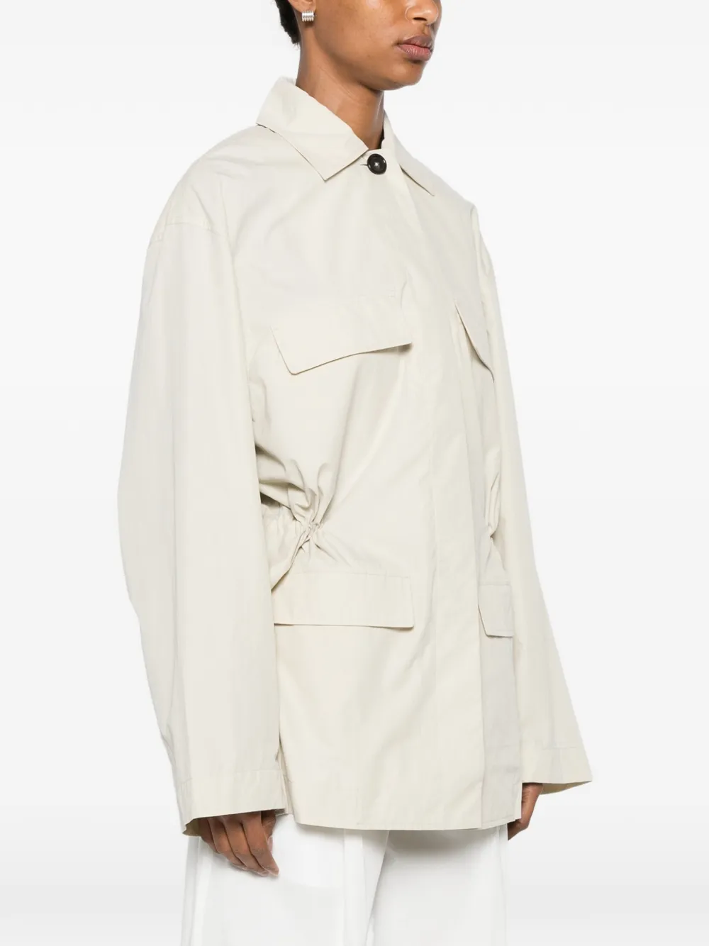 TOTEME Jas met klepzak Beige