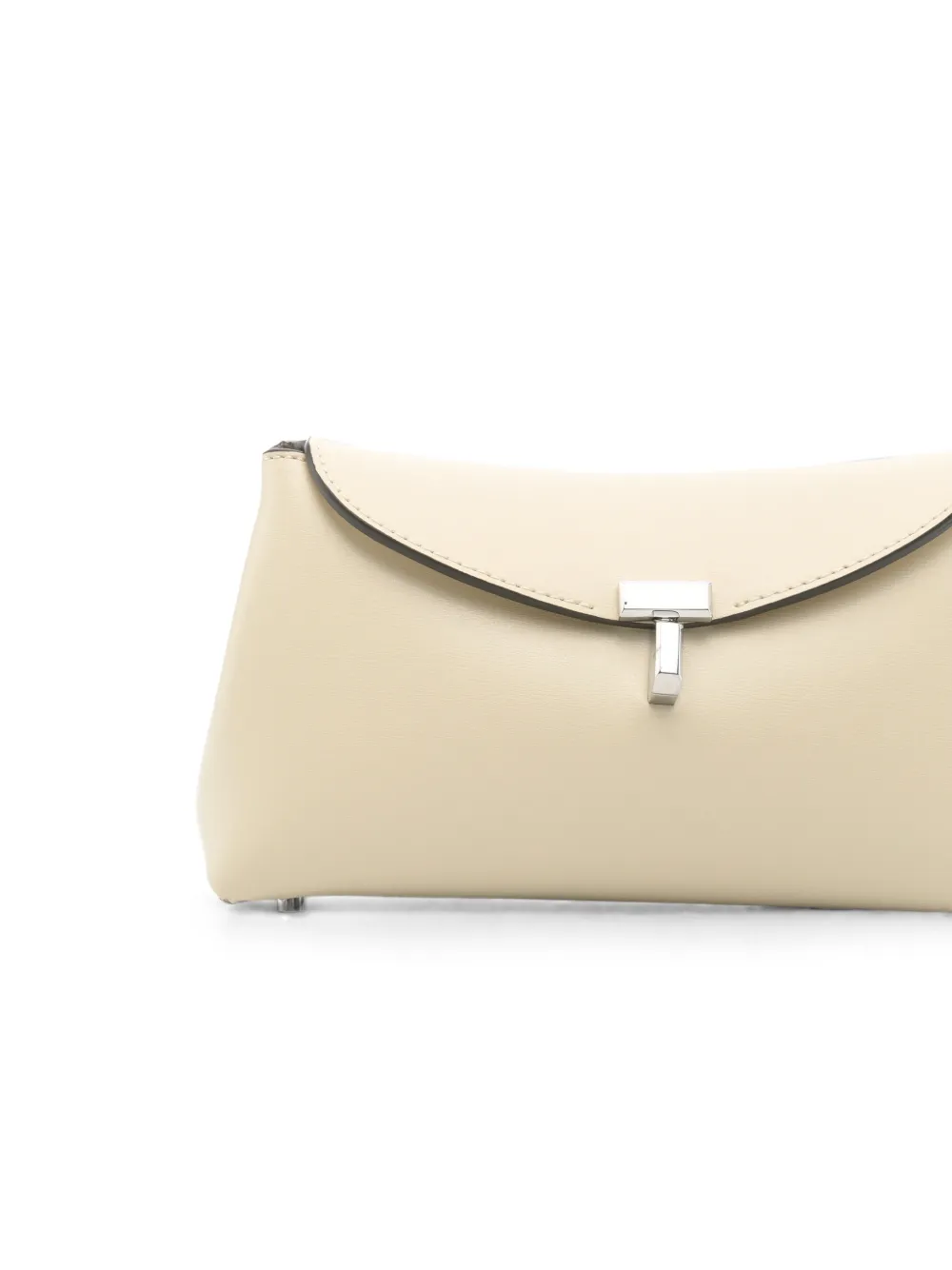 TOTEME Mini leren clutch Beige