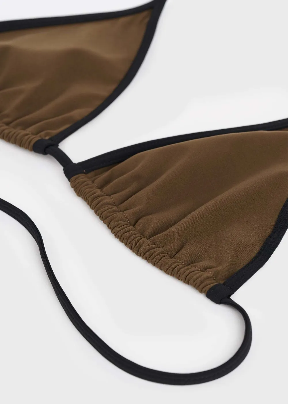 TOTEME Gestreepte gestrikte bikinitop Bruin