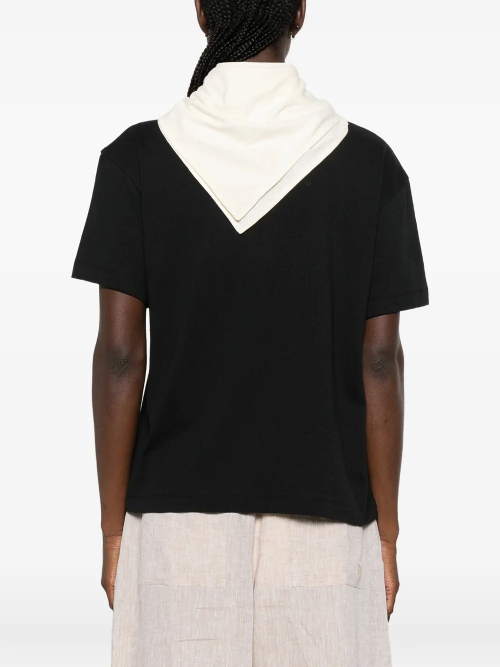 TOTEME T-shirt met sjaaldetail Zwart