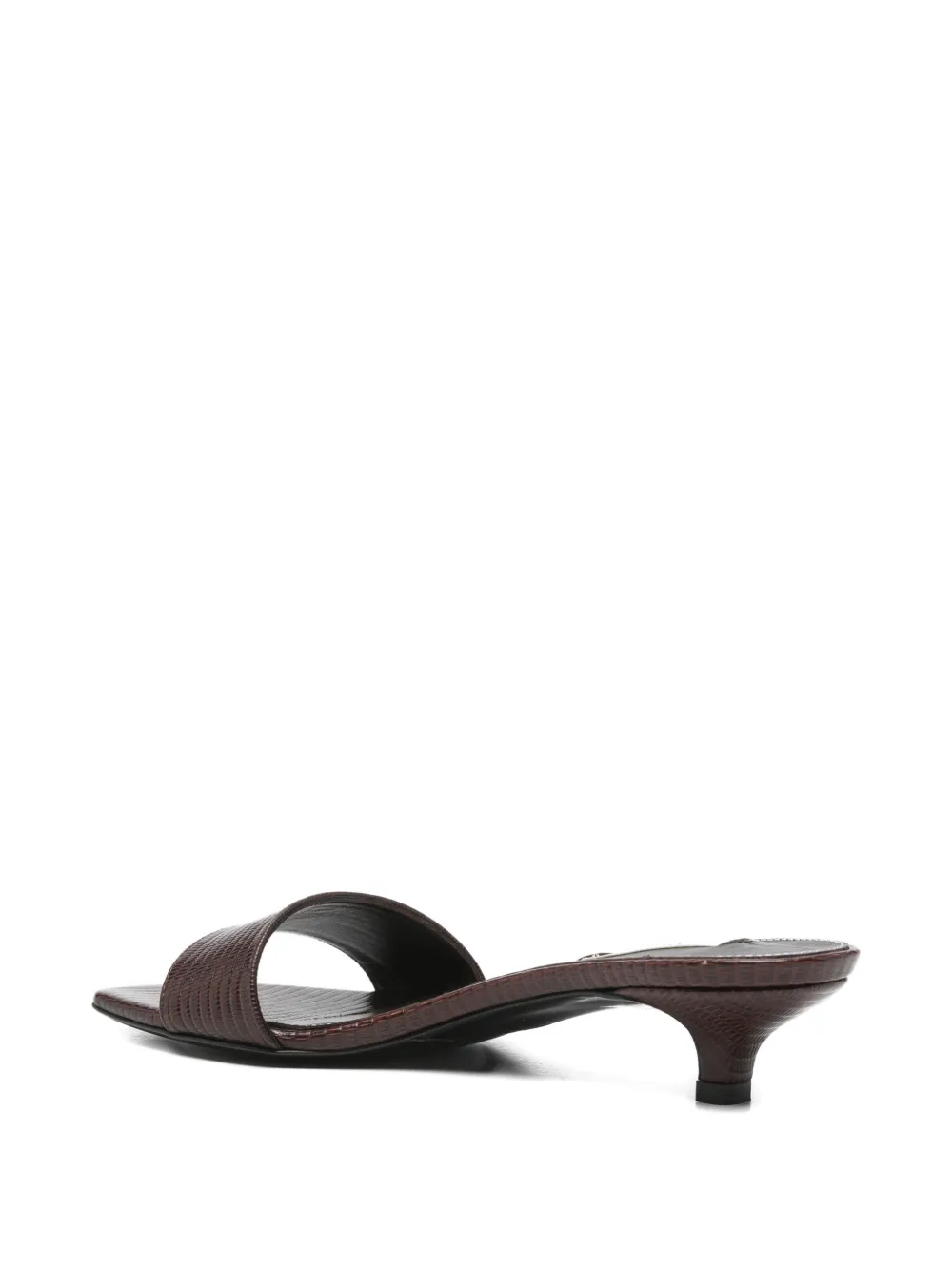 TOTEME lizard-embossed sandals Bruin