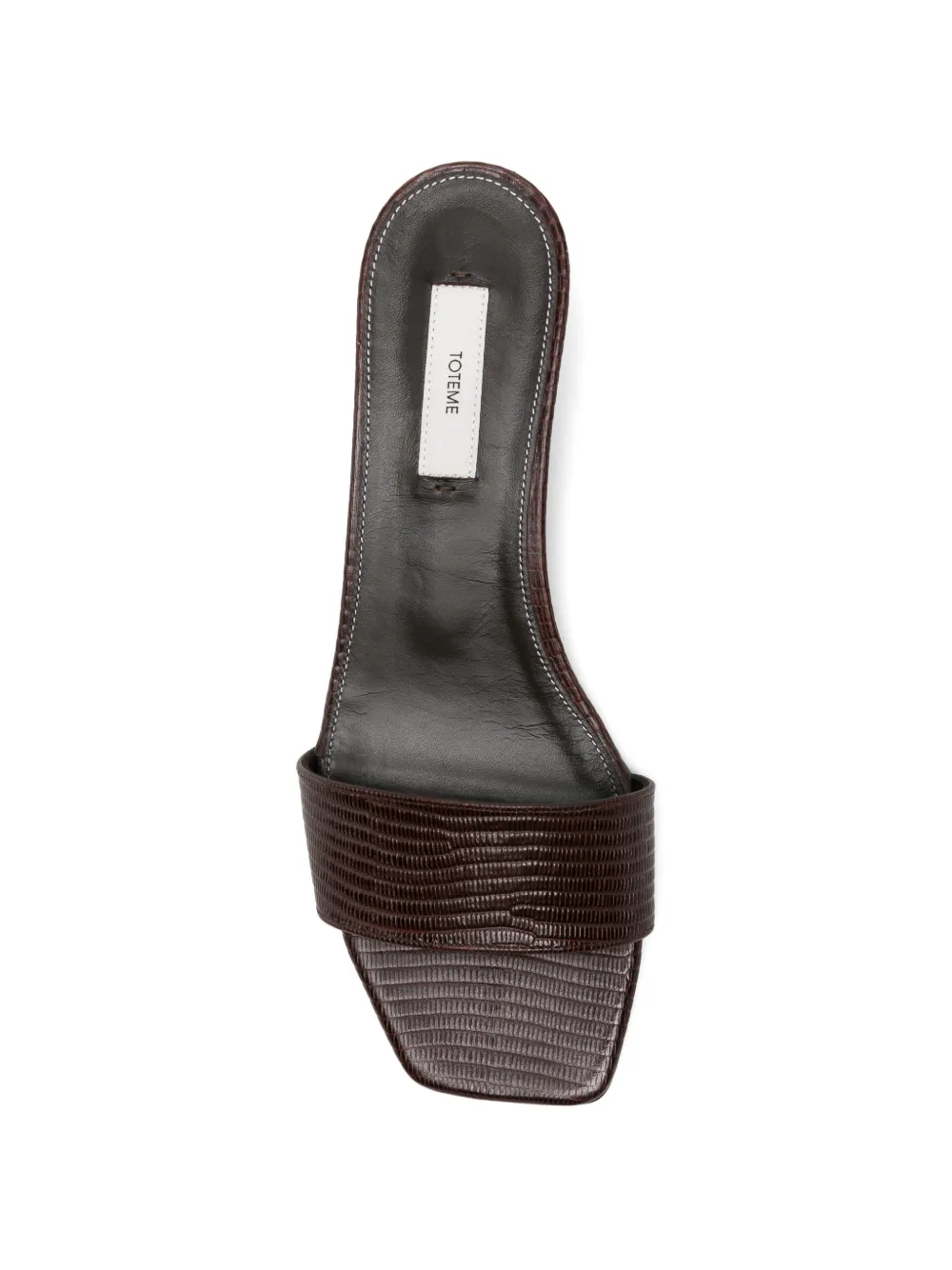 TOTEME lizard-embossed sandals Bruin