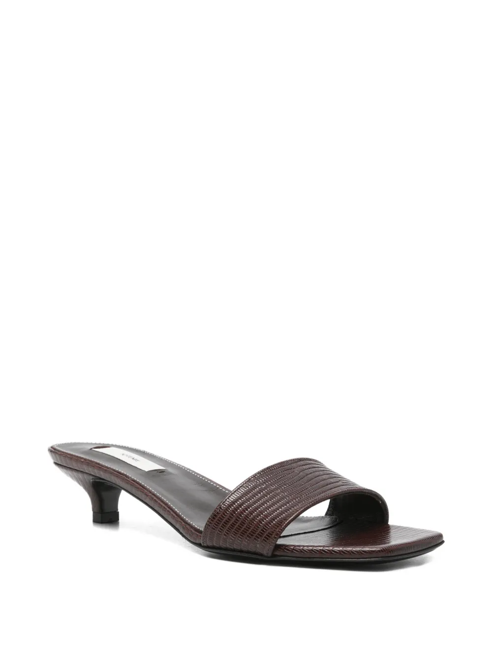 TOTEME lizard-embossed sandals Bruin