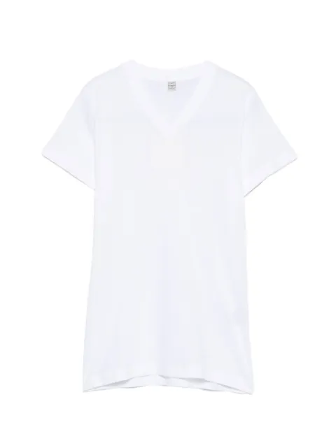 TOTEME wide-ribbed V-neck T-shirt