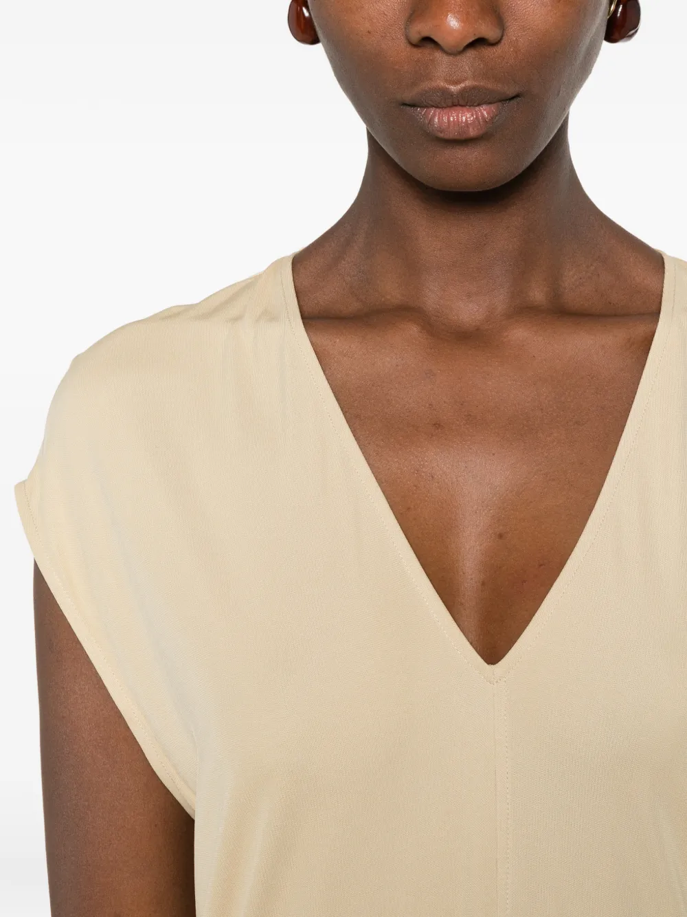 TOTEME Jurk met V-hals Beige
