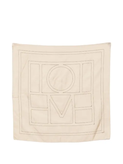 TOTEME logo-embroidered scarf