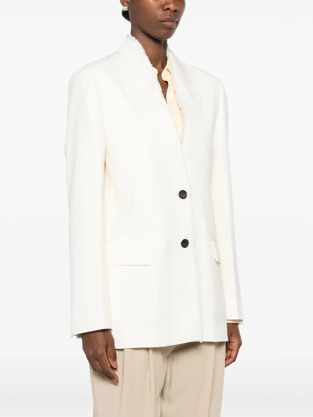 TOTEME Blazer met franje Beige