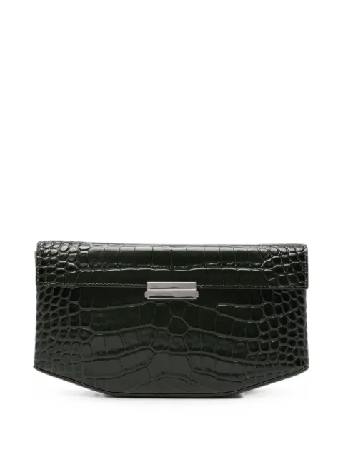 TOTEME Clip croc-embossed clutch bag