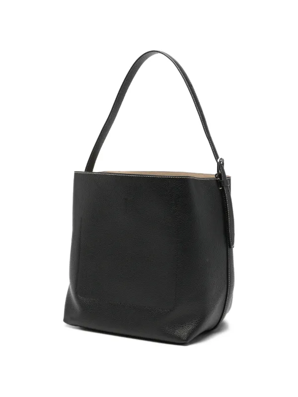 TOTEME グレインレザー ハンドバッグ M ブラック FARFETCH JP