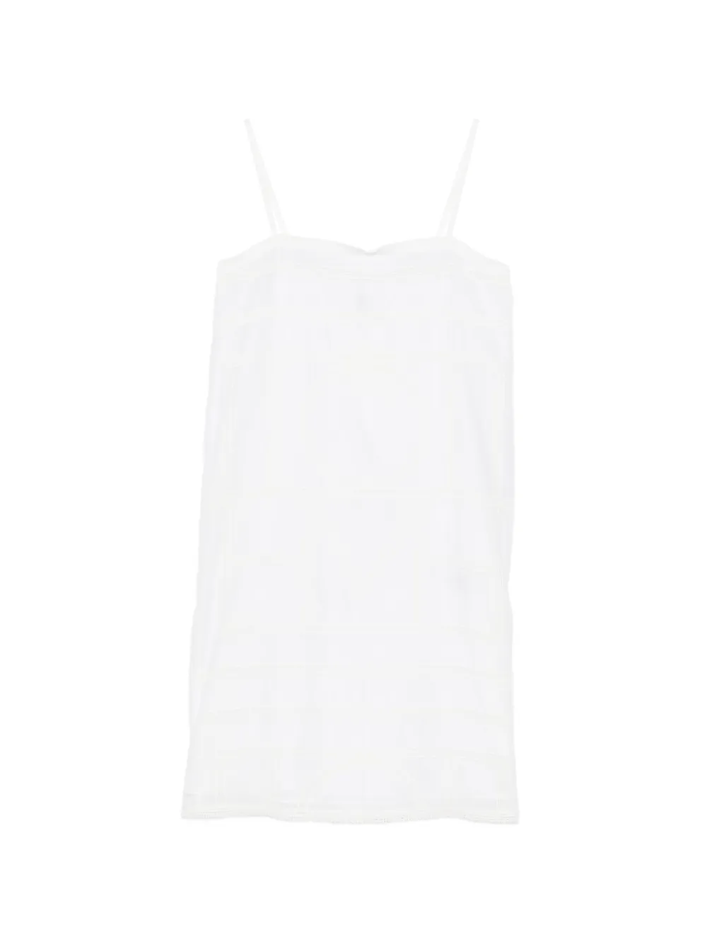 TOTEME monogram cotton-voile midi dress - White