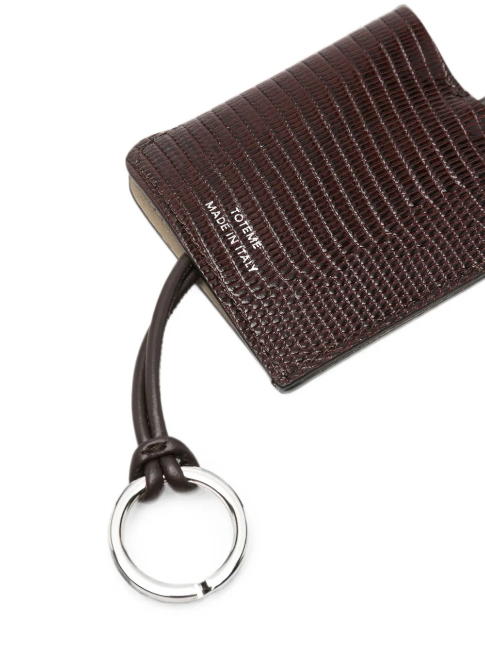 TOTEME Leren sleutelhanger Bruin