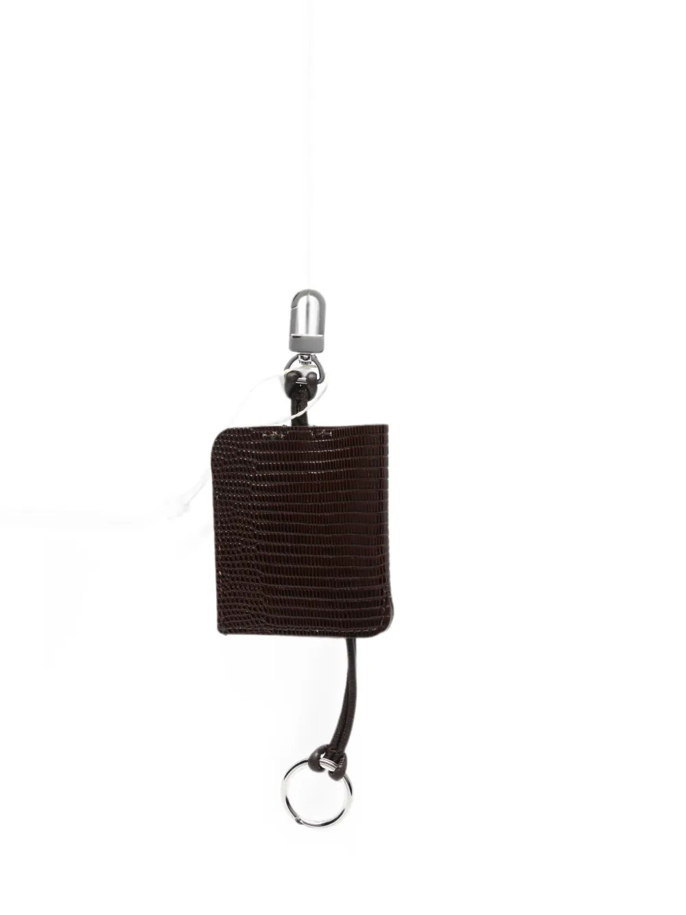 TOTEME Leren sleutelhanger Bruin