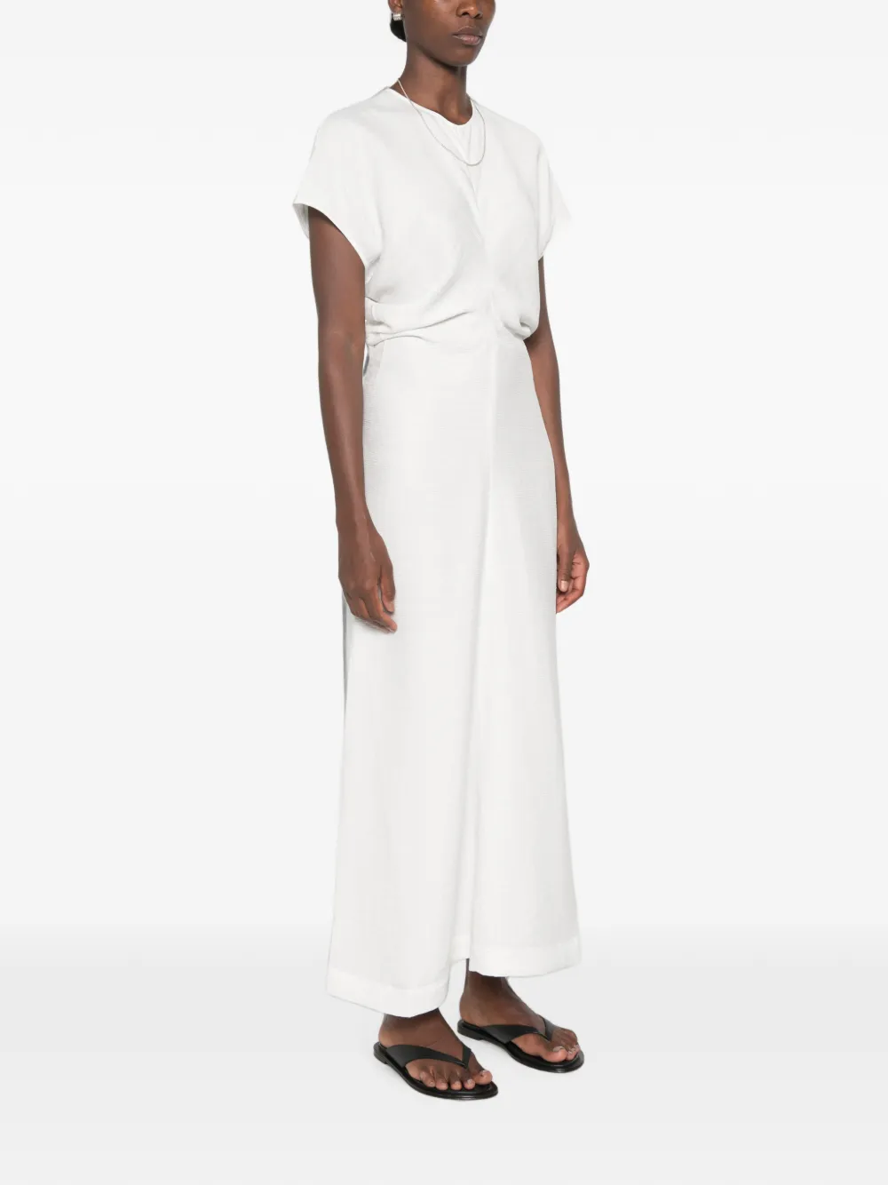 TOTEME Maxi-jurk met soepelvallende taille Zwart