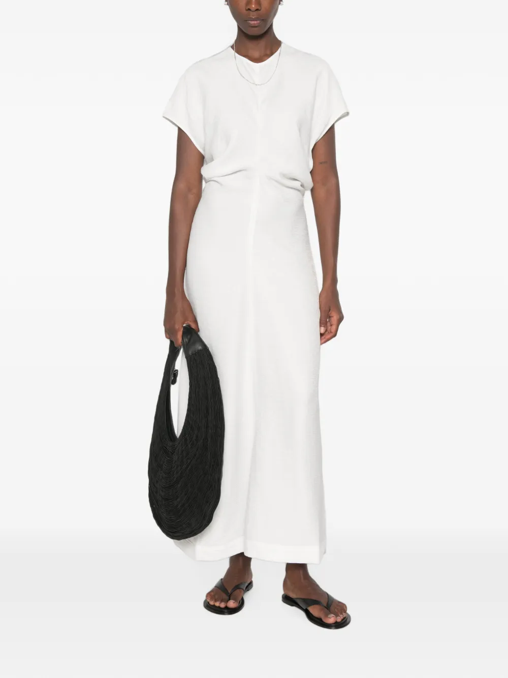TOTEME Maxi-jurk met soepelvallende taille Zwart