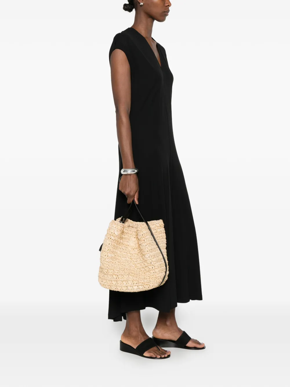 TOTEME Medium shopper met gespband Beige