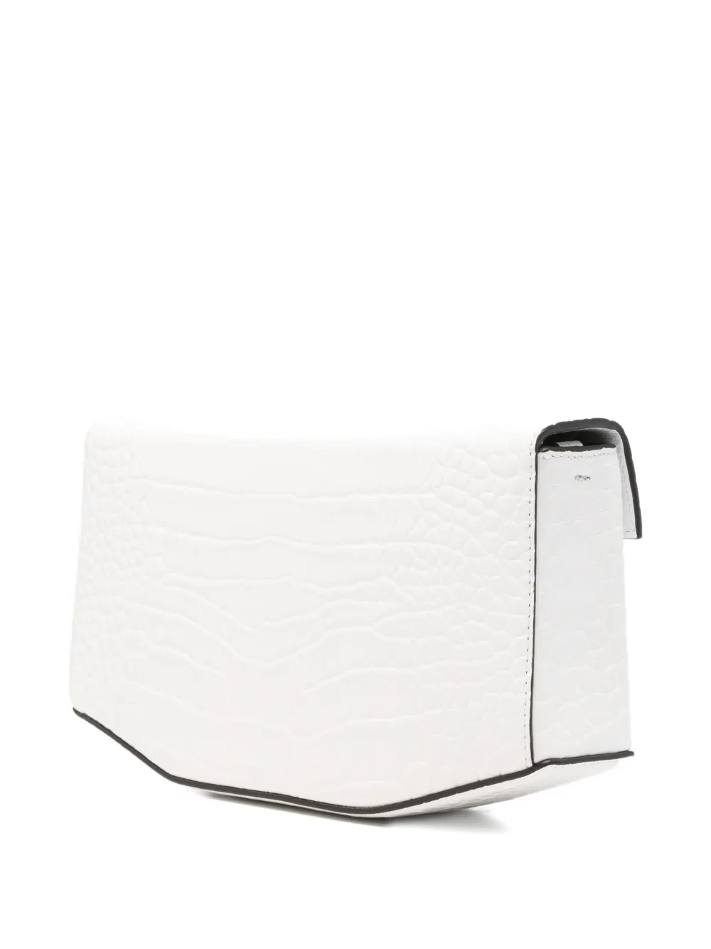 TOTEME Clip clutch met krokodillen-reliëf Wit