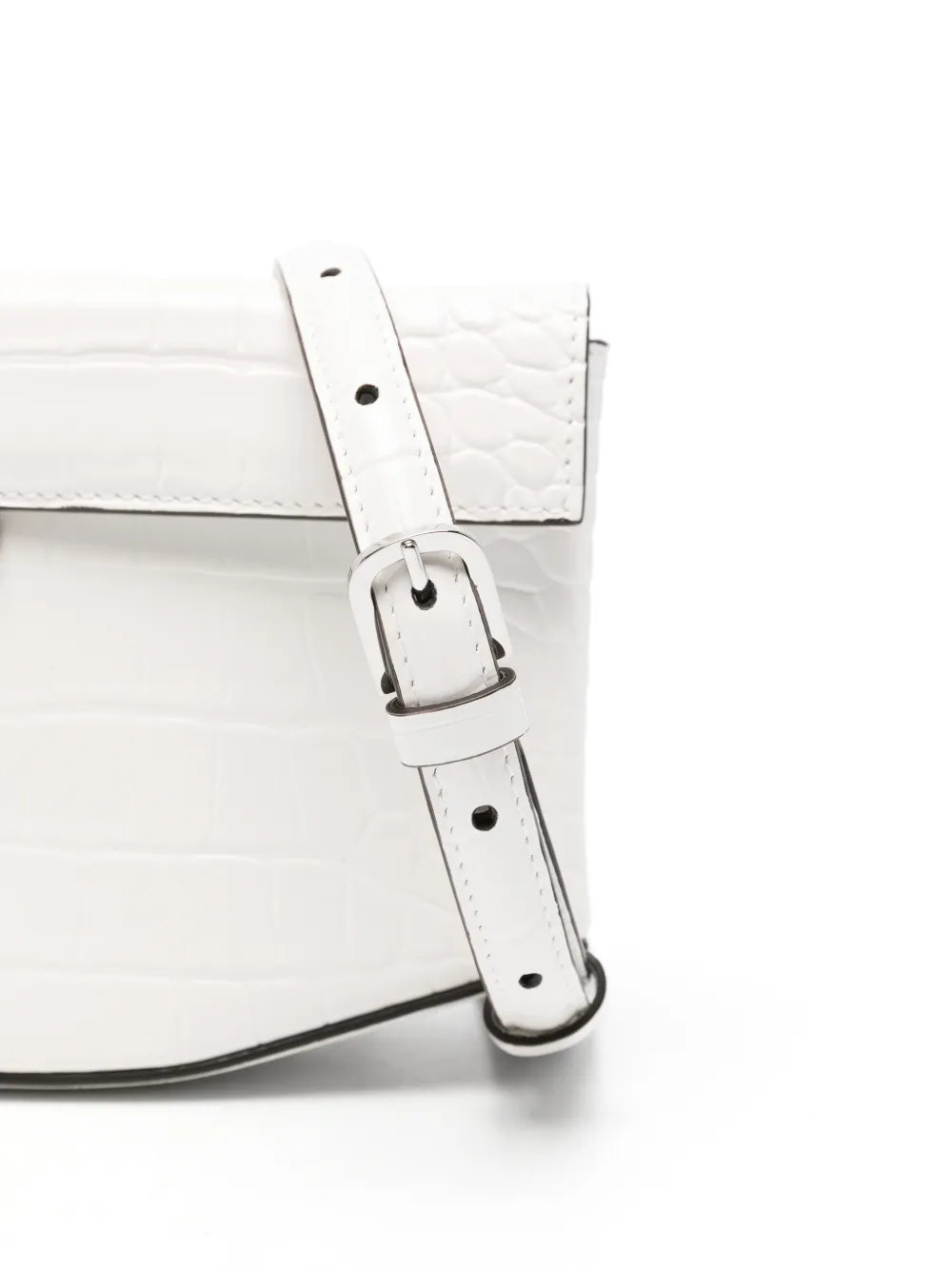 TOTEME Clip clutch met krokodillen-reliëf Wit