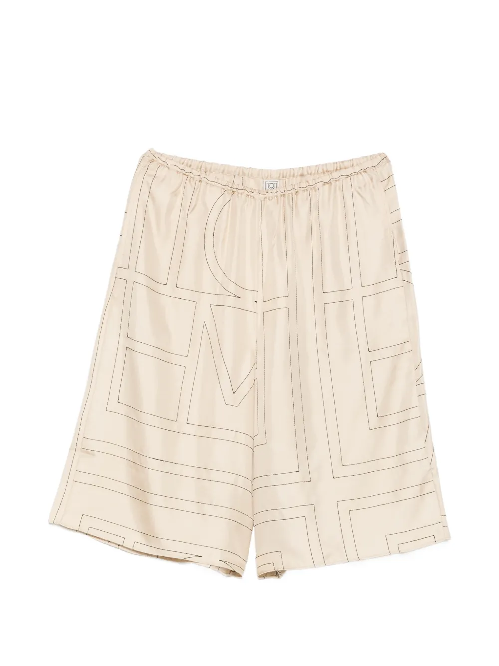 TOTEME monogram-embroidered culottes - Toni neutri