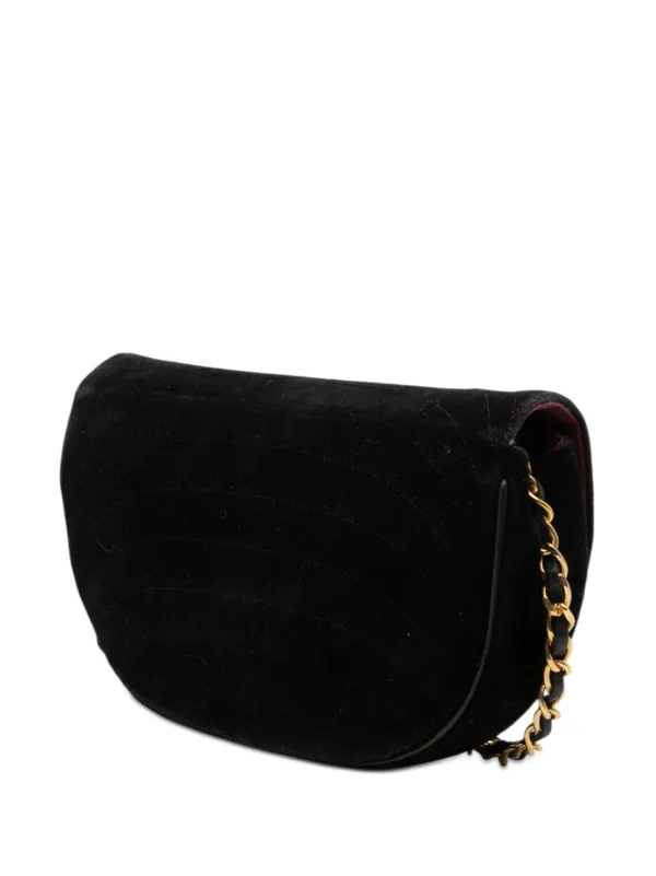 CHANEL Pre-Owned 1984-1986 ココマーク マトラッセ ベルベット ハーフ
