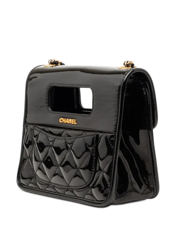 CHANEL Pre-Owned 2021-2026 ミニ キルティング パテント グラフィック
