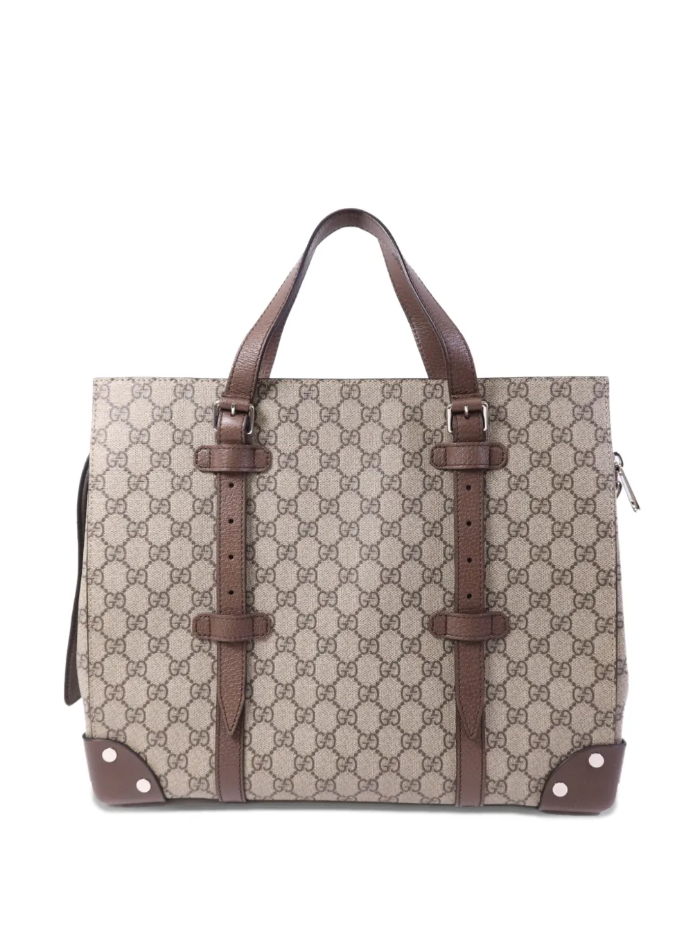 Gucci Pre-Owned GG Supreme buckle-detail tote bag - Toni neutri