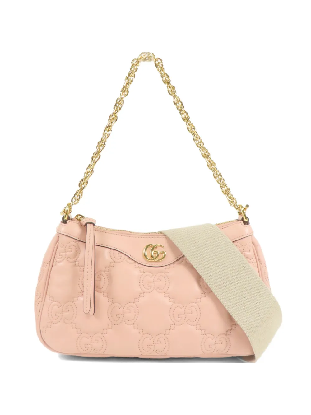 Gucci Pre-Owned GG Matelassé chain shoulder bag - Rosa
