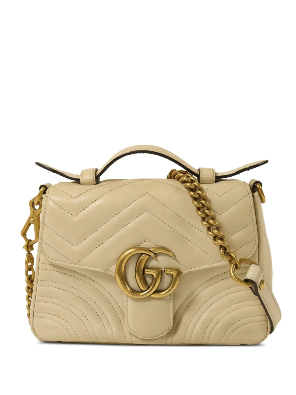Gucci Pre-Owned GG Marmont chain shoulder bag - Bianco