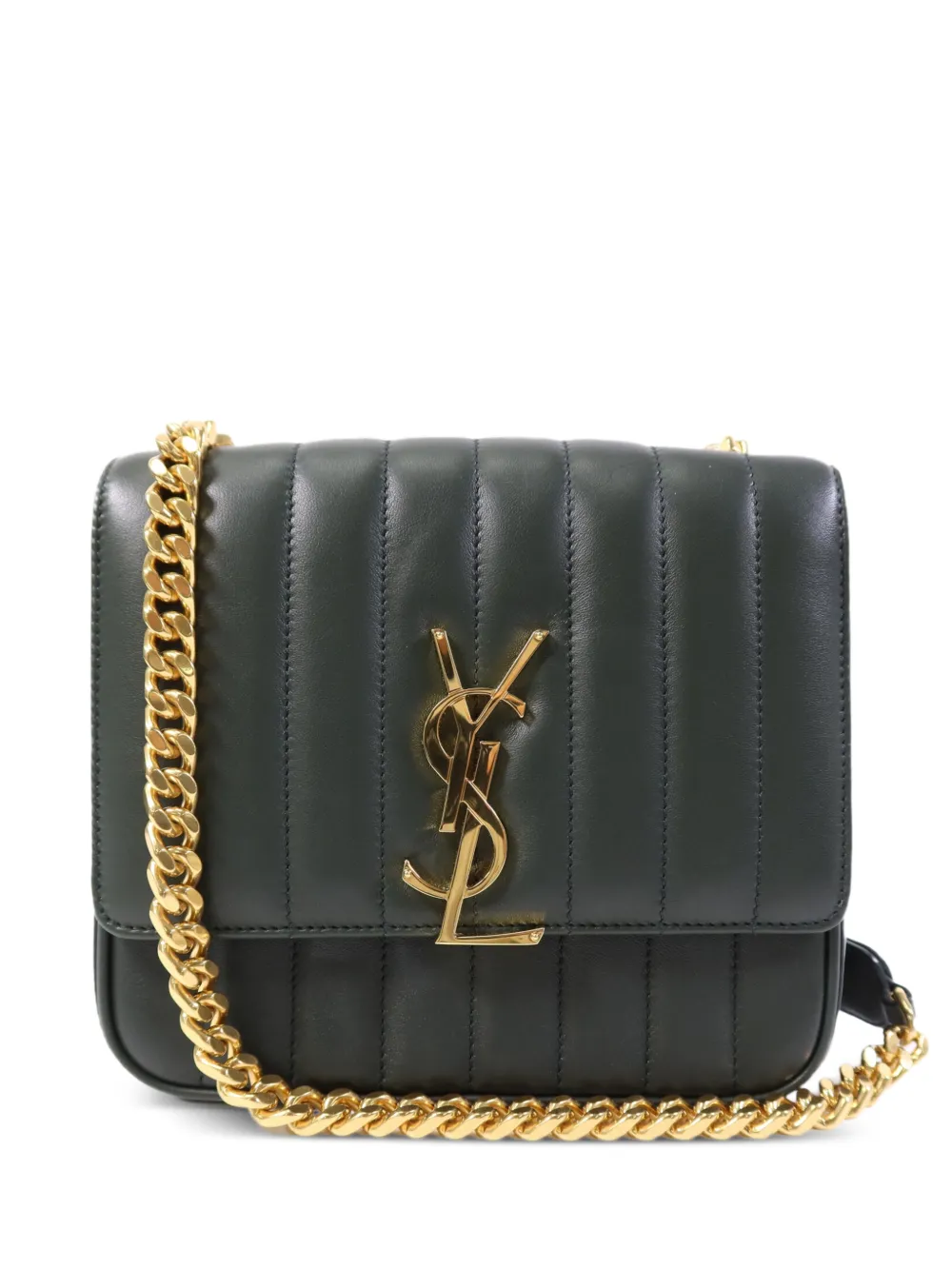 Saint Laurent Pre-Owned Vicky quilted cross body bag - Nero