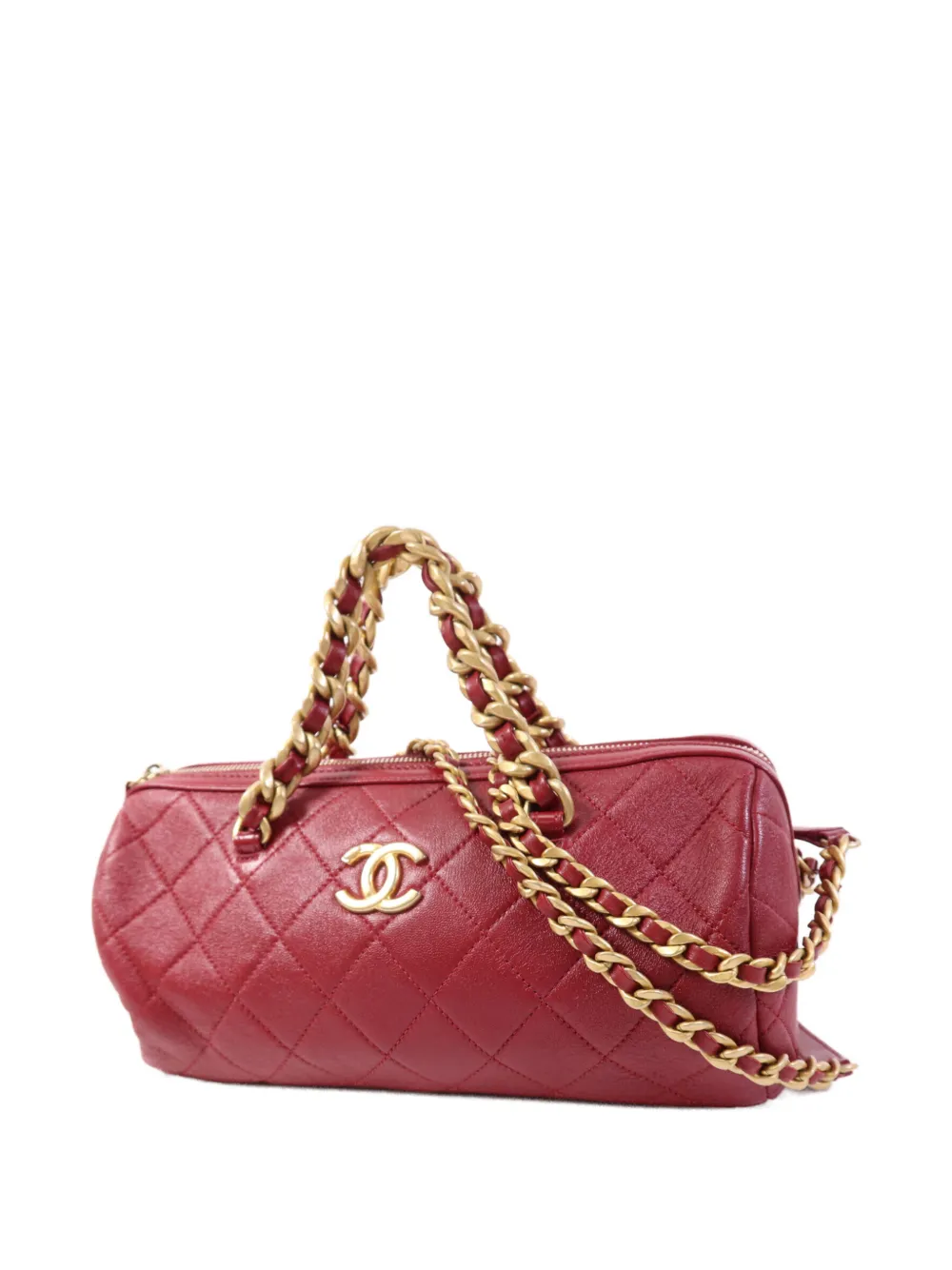 CHANEL Pre-Owned quilted CC shoulder bag - Rosso