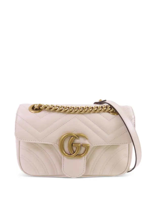 Gucci Pre-Owned GGマーモント ショルダーバッグ | ホワイト | FARFETCH JP