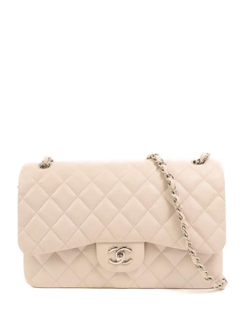 CHANEL Pre-Owned large CC Classic Chain shoulder bag - Neutrals