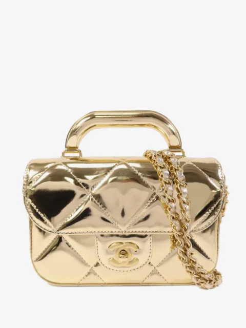 CHANEL Pre-Owned tote con cierre giratorio y logo CC