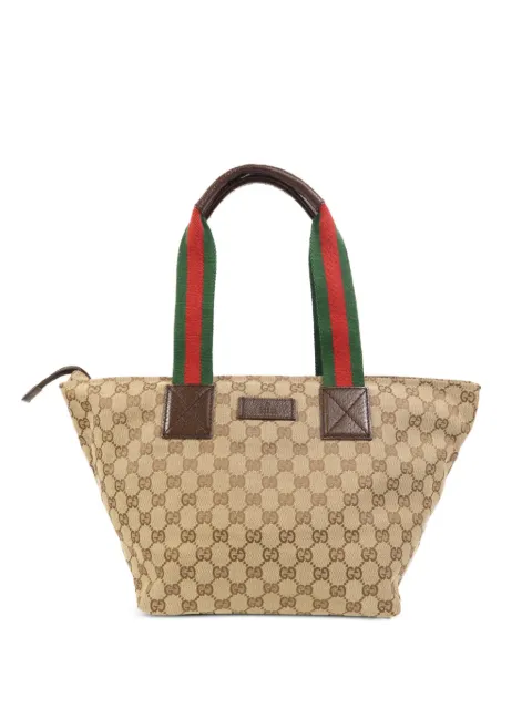 Gucci Pre-Owned GG canvas web tote bag