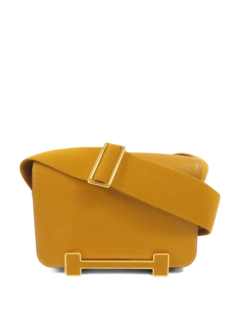 Hermès Pre-Owned 2023 Geta Chèvre-leather shoulder bag - Brown