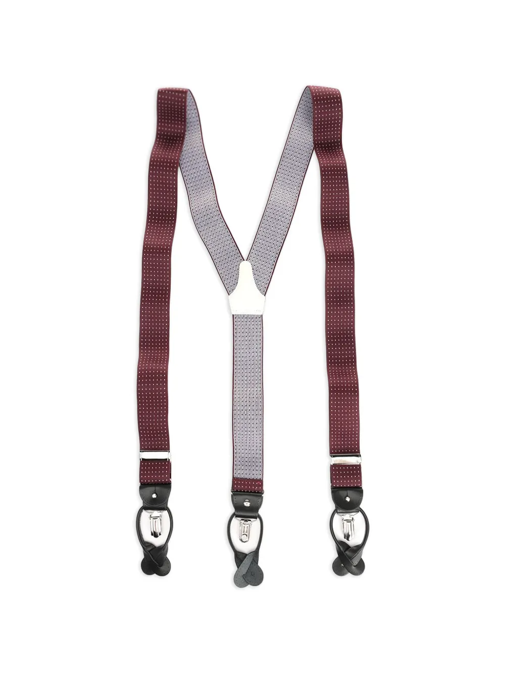 Al Duca D’Aosta 1902 polka-dot clip-on braces - Rot