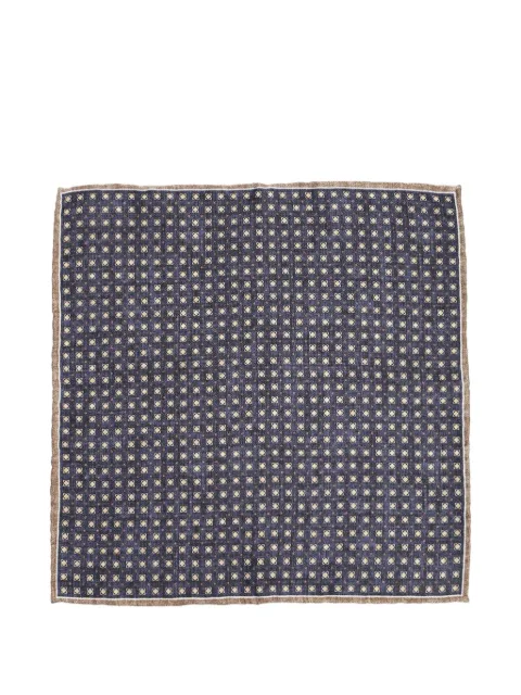Al Duca D’Aosta 1902 houndstooth-pattern silk pocket square