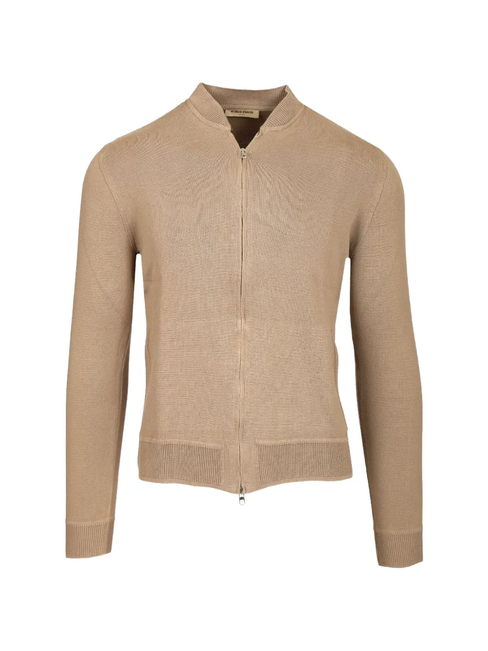 Al Duca D’Aosta 1902 zip-up ribbed-trim cardigan - Toni neutri