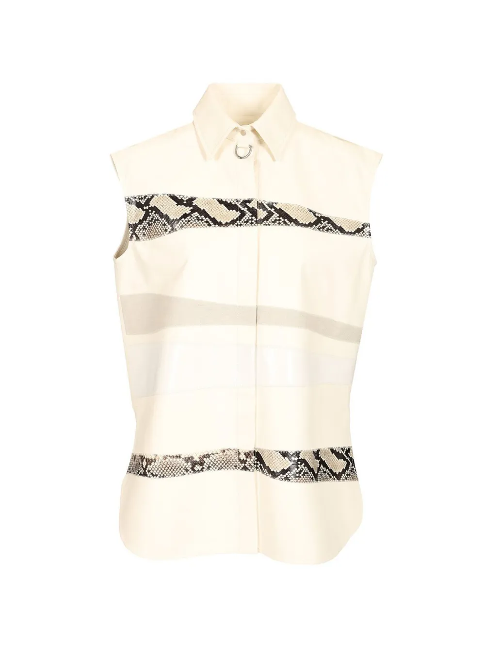 Durazzi Milano snakeskin-panelled sleeveless shirt - Toni neutri