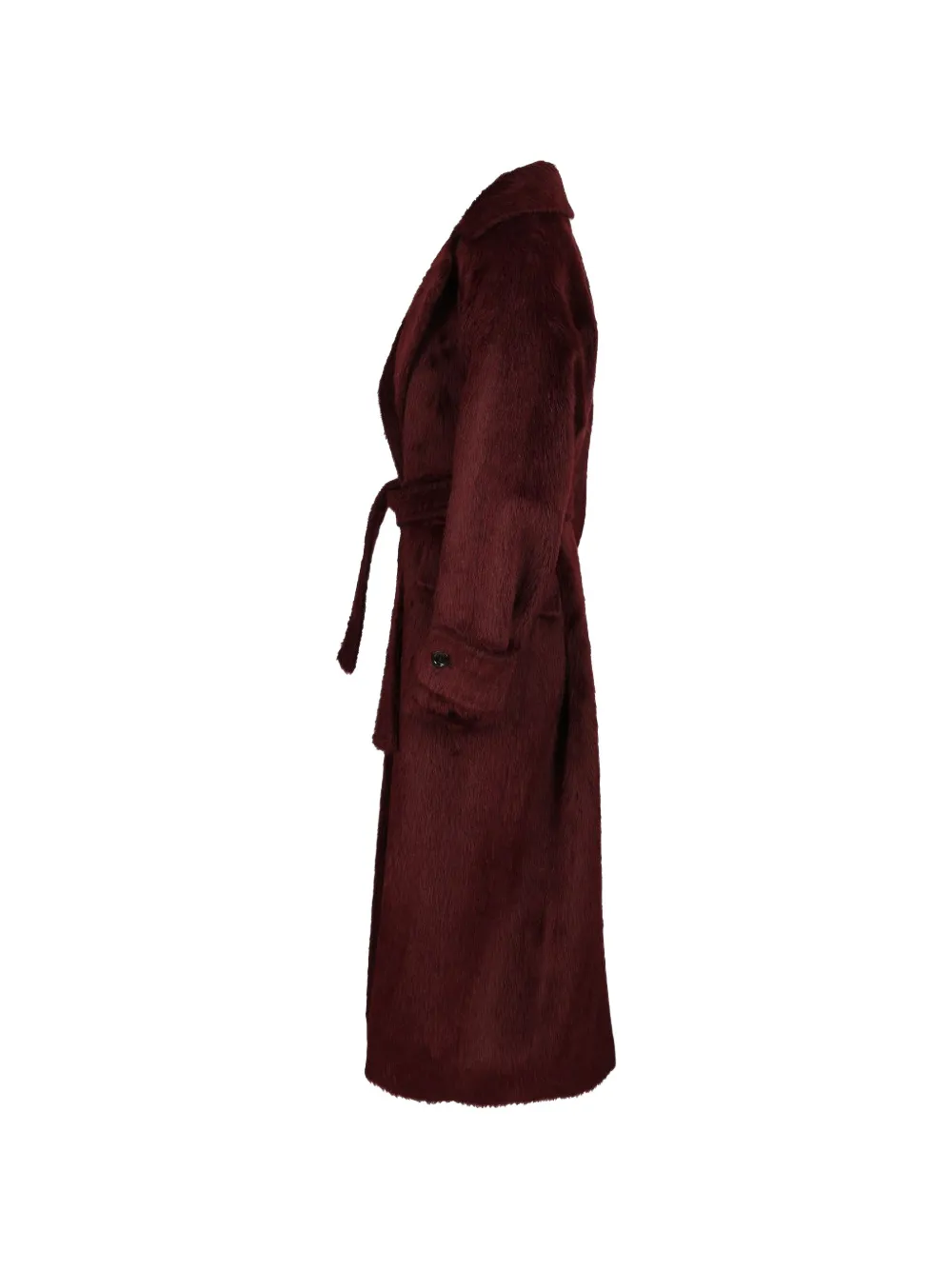  Max Mara Abrigo Oversize Con Cinturón - Rojo 