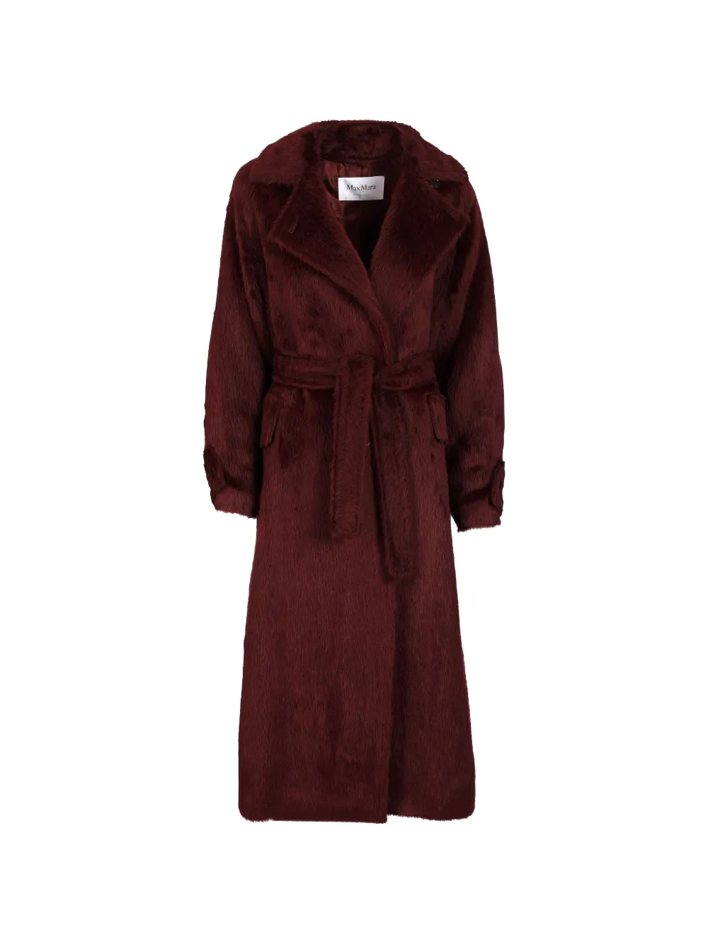 Max Mara belted oversized coat - Rosso