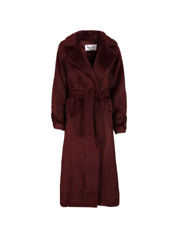 Max Mara ベルテッド オーバーサイズコート | レッド | FARFETCH JP