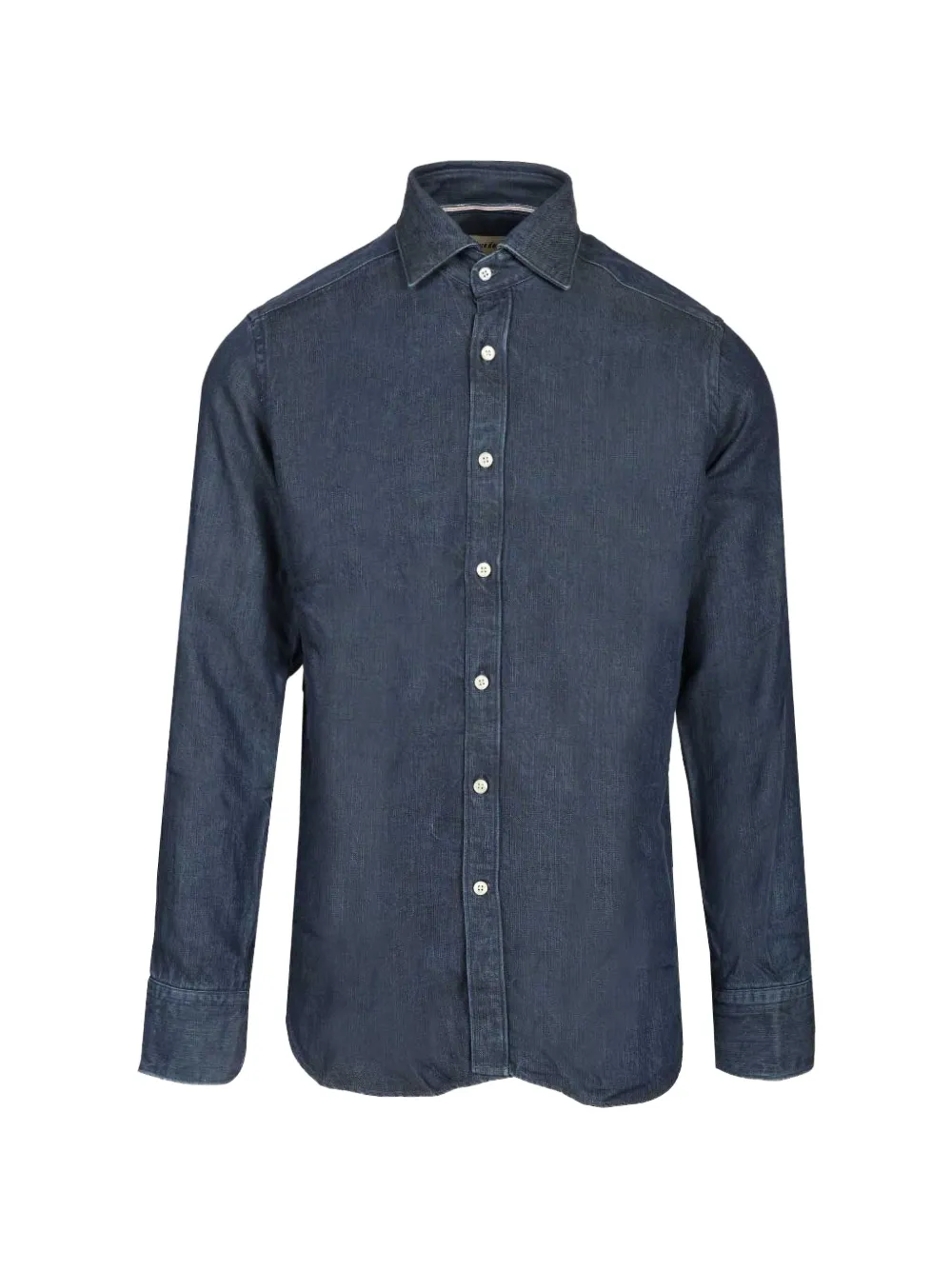 Al Duca D’Aosta 1902 mother-of-pearl button denim shirt - Blau