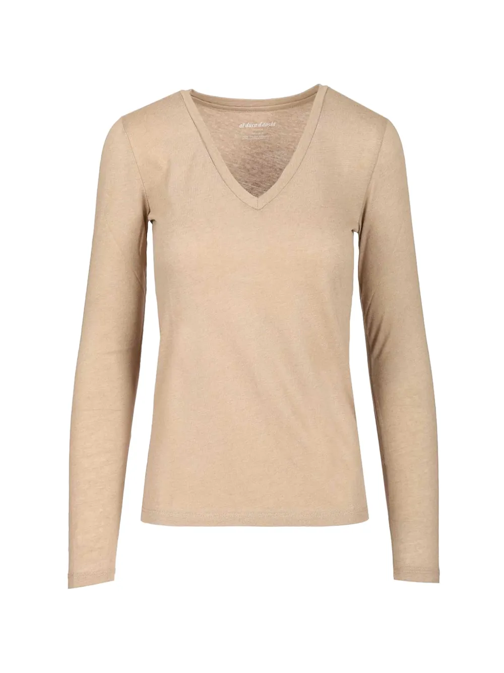 Al Duca D’Aosta 1902 V-neck long-sleeve T-shirt - Toni neutri