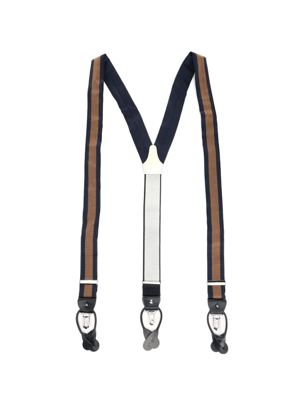 Al Duca D’Aosta 1902 regimental-stripe braces - Toni neutri